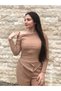 Women's Off-Shoulder Draped Detail Crinkle Blouse Pants Set - 5