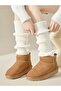 Premium Acrylic Knitwear Knitted Leg Warmer Foot Warmer Leggings Ecru - 4