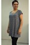 Coming Low Sleeve Combed Cotton Viscose T-Shirt with Smoked Size Whole - 4