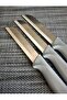 Solingen Silvery Fruit and Vegetable Knife with Serrated Holes, 3 Pieces
