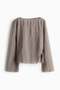 Overlock-detail crinkled top - 2