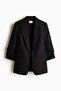 Gathered-sleeve blazer