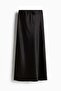 Satin drawstring skirt