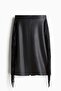 Fringed coated skirt