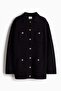 Rib-knit wool cardigan