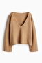 Fine-knit V-neck jumper