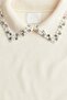 Embellished-collar knitted top - 2