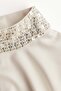 Embellished-collar satin dress - 3