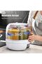 6-Grid 360° Rotating Cereal & Grain Dispenser, Airtight Storage with One-Click Output - 3