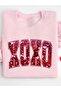 سويت شيرت شتوي Xoxo - رقبة دائرية كبيرة الحجم مطبوعة باللون الوردي - 2