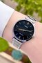 Silver Color Women's Wristwatch with Black Cord - 5