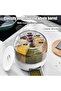 6-Grid 360° Rotating Cereal & Grain Dispenser, Airtight Storage with One-Click Output - 5