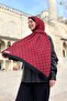 شال فريش - نمط البرسيم - EM060-05 - أحمر كلاريت - 2