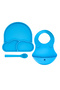 Blue Silicone Baby Feeding Set 6 Pieces - Babychefs - 7