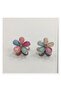 2 Pcs Small Flower Stone Beaded Peg Buckle-2 cm Diameter