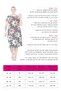 Women's Blue Coffee Floral Pattern Midi Dress - 2