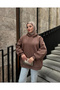 OVERSİZE ÜÇ İPLİK ŞARDONLU SWEATSHİRT