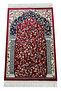 Ravza Patterned Red Carpet Woven Prayer Rug