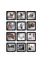 إطار 20x20 - إطار مربع - إطار Mdf أسود - إطار مربع 20x20 - 7