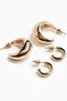 2 pairs hoop earrings