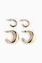 2 pairs hoop earrings - 2