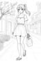 School Girl Anime Coloring Book (with Colorful Anime Poster Gift) - 5