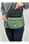Genuine Suede Leather, Cross Strap, Casual Bag, Women's Shoulder Bag, Moss Green 21*20*7 cm - 2