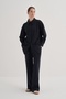 Women's Steel Knitted Palazzo Trousers Navy Blue