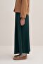 Women's Pleated Skirt Emerald Green - 2