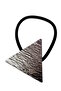 Silver Color Triangle Metal Detailed Rubber Buckle - 2
