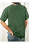 Nefti Green Oversize Mama Heart T-Shirt - Crew Neck, Printed, Short Sleeve - 3