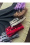 Women's Beaded Beard Socks 6 Pairs Colored Cotton