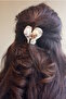 Cream Color Heart Figured Bone Peg Buckle - 4