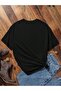 California Summer T-Shirt - Black Oversize Printed Crew Neck Printed Short Sleeve Loose Fit - 2