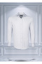 Easy-Iron Four Seasons Modern Fit Soft Textured White Plain Men's Shirt