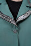 Hijab Crepe Buttoned Mevlana Pul Sequin Detailed Pocketed Abaya Ferace Size 42-48 - 8
