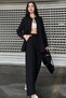 Women's Long Sleeve Shirt Wide Leg Pants Linen Casual Suit