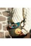 Ethnic Bohemian Style - Green Cross Braided Shoulder Bag with Owl Figure - 2