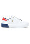 Women's White with Black Accent Sneakers - Bold Rugged Style with Durable Sole for Outdoor Wear