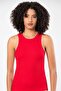 Weweus Red Viscose Camisole Halter Neck Ribbed Look Athlete Body T-Shirt 2107 - 4