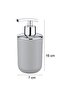 Set of 2 Gray, Toothbrush Holder and Liquid Soap Dispenser - Brazilian Model - 3