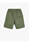 Cotton Patterned Bermuda Shorts with Lace-Up Waist - 2