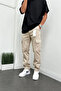 Men's Cream Baggy Cargo Pants