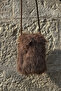 Women's Strap Plush Brown Bag |   Fur Postman Model - 3