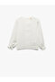 Crew Neck Long Sleeve Viscose Blouse