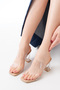 Transparent Nude Yin Classic Heel Chef Tape Kadi Heeled Shoes - 2
