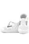 Shaun Genuine Leather White Daisy Detailed Velcro Anatomical Baby Sandals - 6