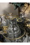 Pasabahce Gold Gilded Butterfly Detailed 6-Person 12-Piece Tea Set, Tea Set, Tea Cup and Bottom - 4