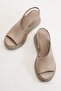 Women's Genuine Leather Wedge Heel Sandals 6211 ICE GRAY - 7