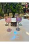 Lav Lal Colored Gilded Set of 6 Coffee Side Glasses, Water-Drink-Soda Glass, Presentation Stylish, Modern - 7